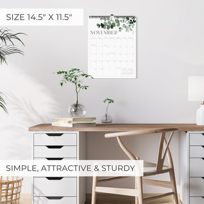 Aesthetic 2026 Wall Calendar - Runs from January 2026 Until July 2027 - The Perfect Large Modern Greenery Calendar Planner for Easy Organizing