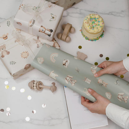 ZICOTO Beautiful Gift Wrapping Paper Rolls for Baby Shower - Cute Set of 3 Quality Rolls For Birthdays & Baby Showers - Add a Touch of Magic to Every Gift You Wrap - 17 x 120 in