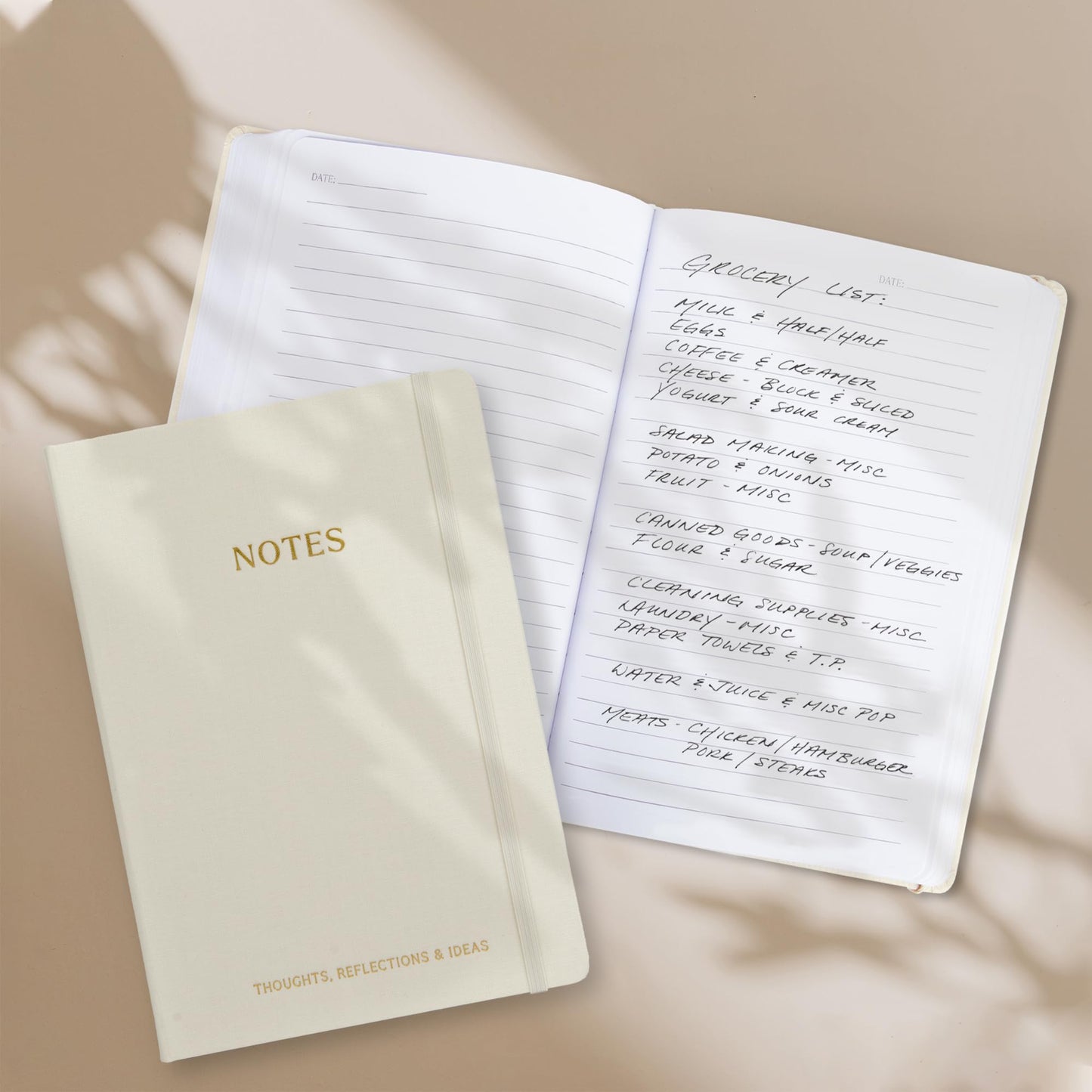 ZICOTO Aesthetic Thick Notebook Journal For Women 7" x 10" - Modern Linen Hardcover Note Book With 300 Lined Pages - Perfect For Writing And Staying Organized at Work or School