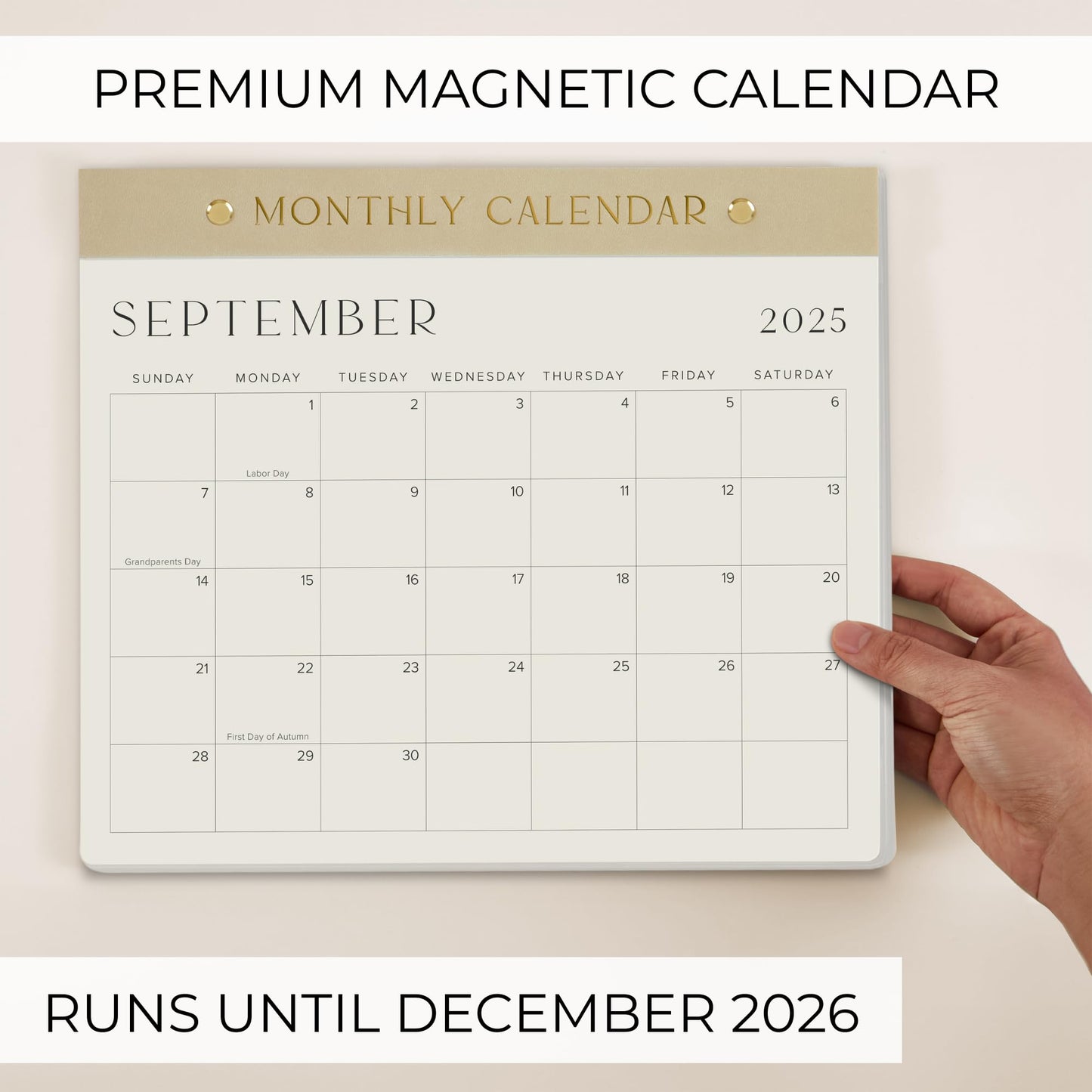 Beautiful 2025-2026 Magnetic Fridge Calendar - Runs From July 2025 Until December 2026 - The Perfect Monthly Refrigerator Calendar for Easy Organizing
