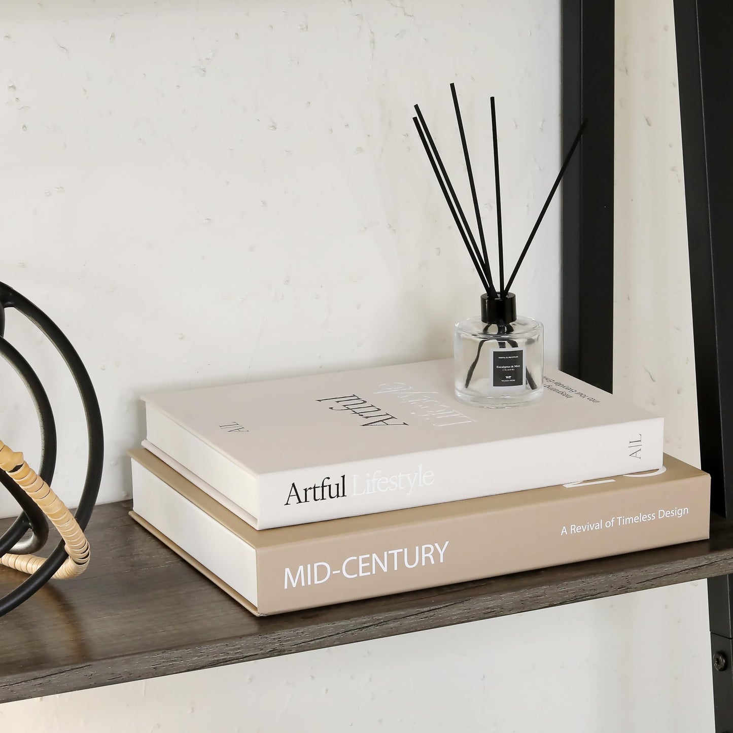 Aesthetic Decorative Books - Set of 2 Stylish Boxes Enhance Your Coffee Table, Bookshelf or Mantel Decor - Beautiful Fake/Faux Books for Modern Home Decoration, Photo Storage and as a Keepsake Box