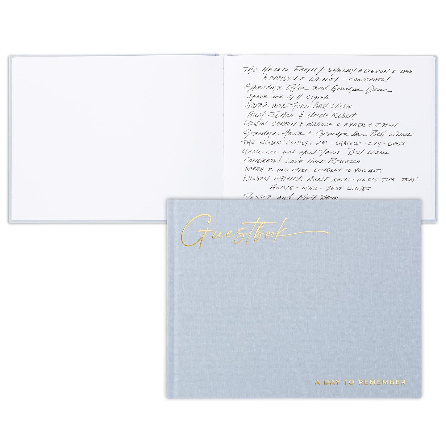 ZICOTO Beautiful Wedding Guest Book for Your Wedding Reception - Simply Elegant Guestbook to Sign in and Add Polaroid Photos - The Perfect Baby Shower Guest Book for The Special Day
