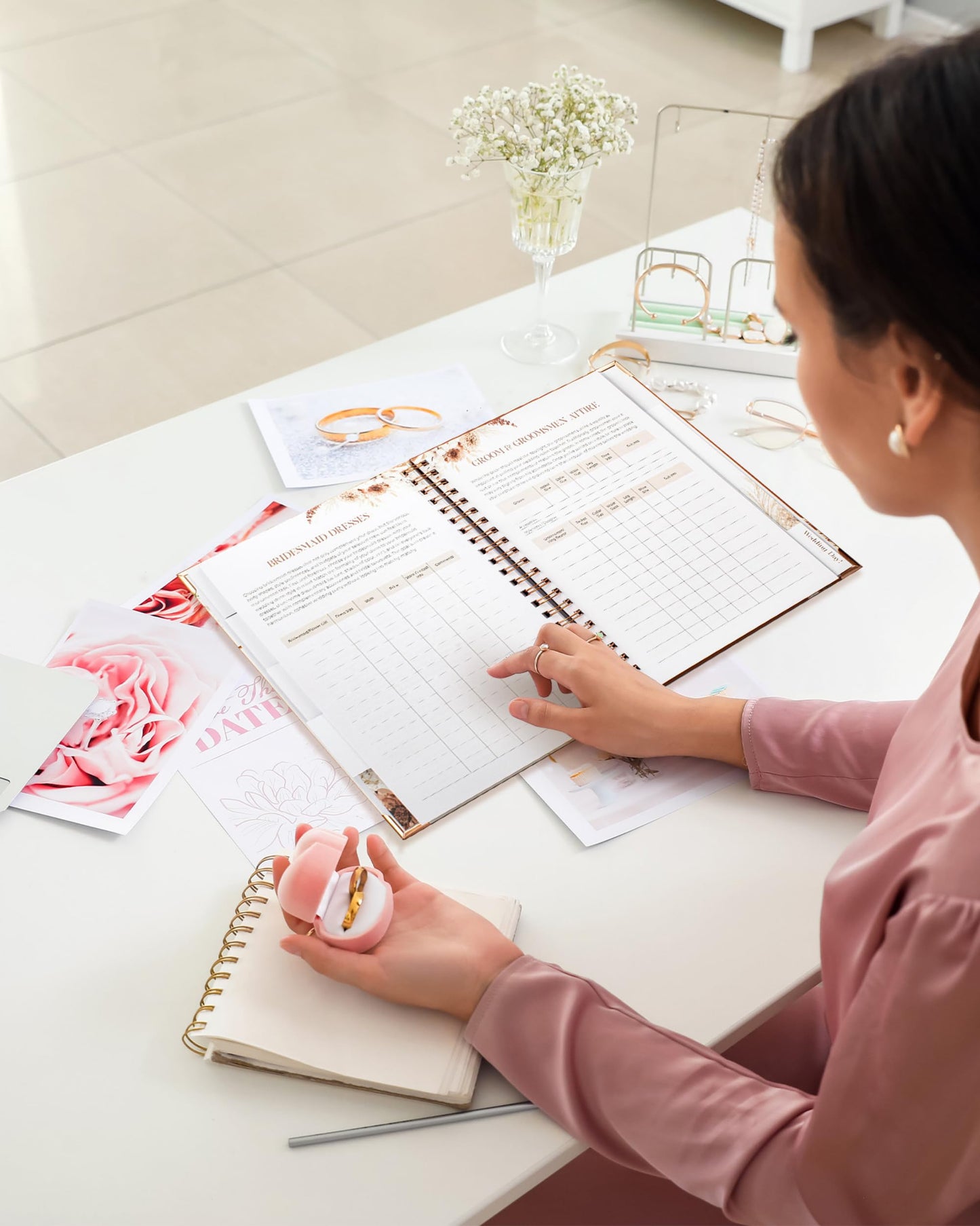 Beautiful Boho Wedding Planner Book and Organizer - Enhance Excitement and Makes Your Countdown Planning Easy - Unique Engagement Gift for Newly Engaged Couples, Future Brides and Grooms,9 X 11 inches