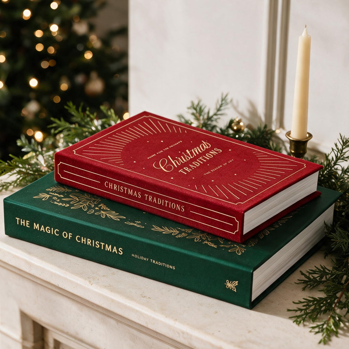ZICOTO Beautiful Christmas Decorative Books for Your Coffee Table or Shelf