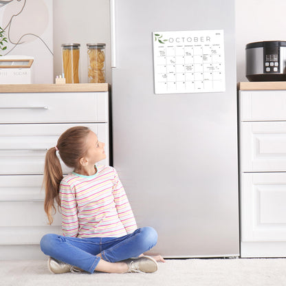 Beautiful 2024 Magnetic Fridge Calendar - Runs from January 2024 Until July 2025 - The Perfect Monthly Refrigerator Calendar With Greenery Designs for Easy Organizing