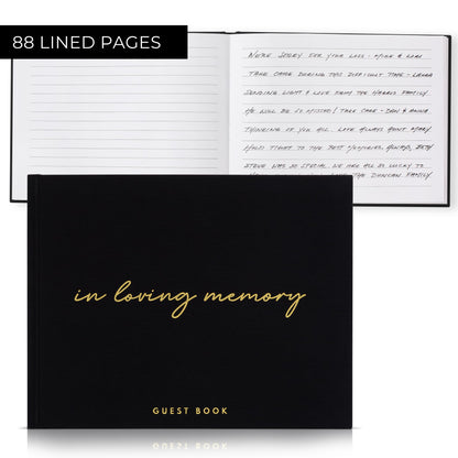 ZICOTO Beautiful Linen Funeral Guest Book for The Celebration of Life - The Perfect in Loving Memory Book with Ample Space to Sign in for Guests - Premium Craftsmanship for Honoring Loved Ones