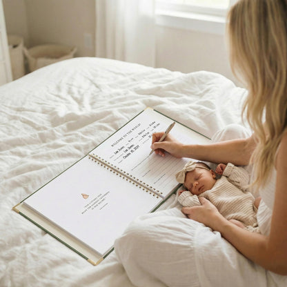 Keepsake Baby Memory Book for Boys and Girls – Timeless First 5 Year Baby Book – Neutral Journal Scrapbook or Photo Album - Record a Milestone for Every Event from Birth to Age 5