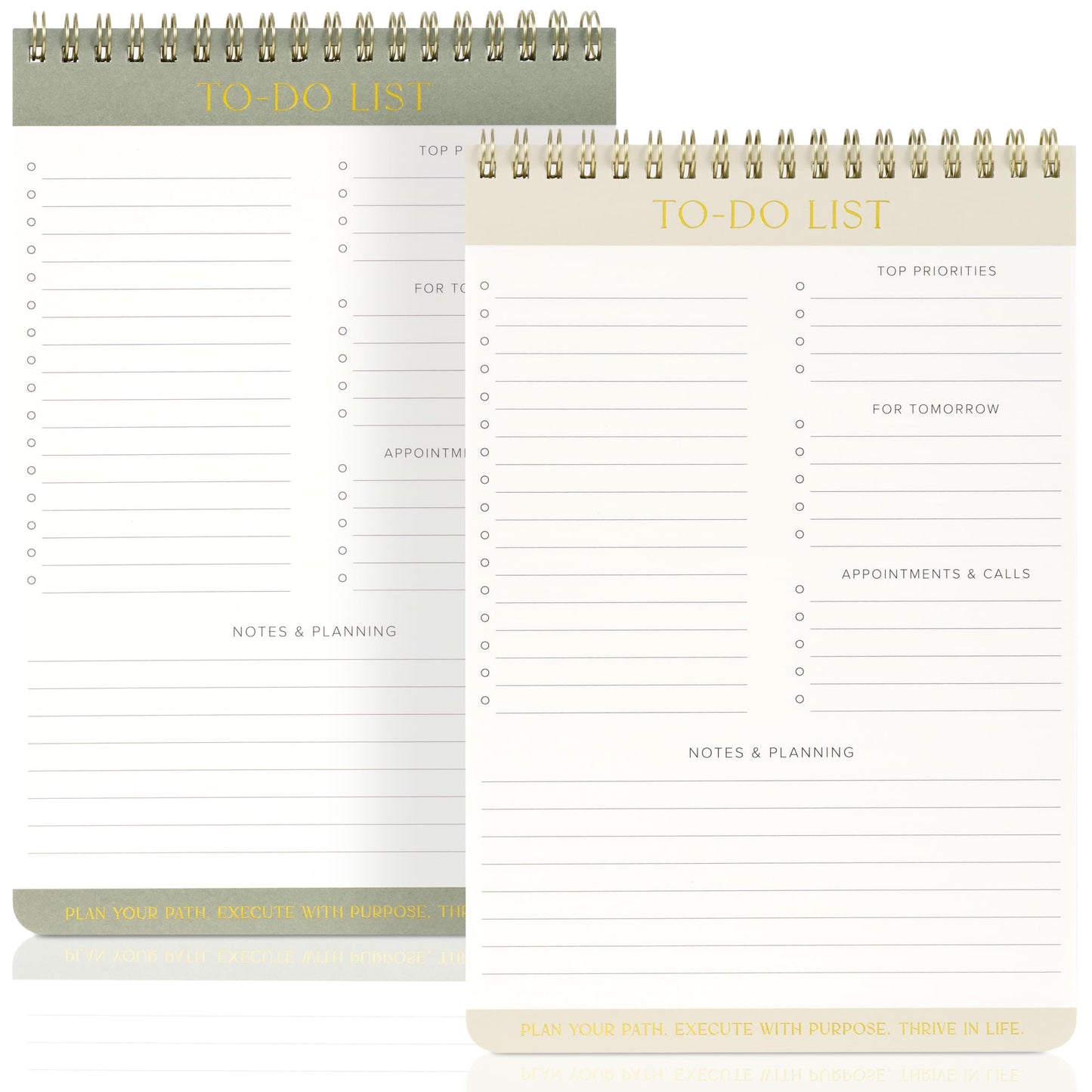 ZICOTO Beautiful To Do List Note Pads Set Of 2 for Easy Daily Planning - The Perfect Work Notepads, Notebooks and Office Desk Supplies For Women - Perfect to Effectively Organize Your Tasks
