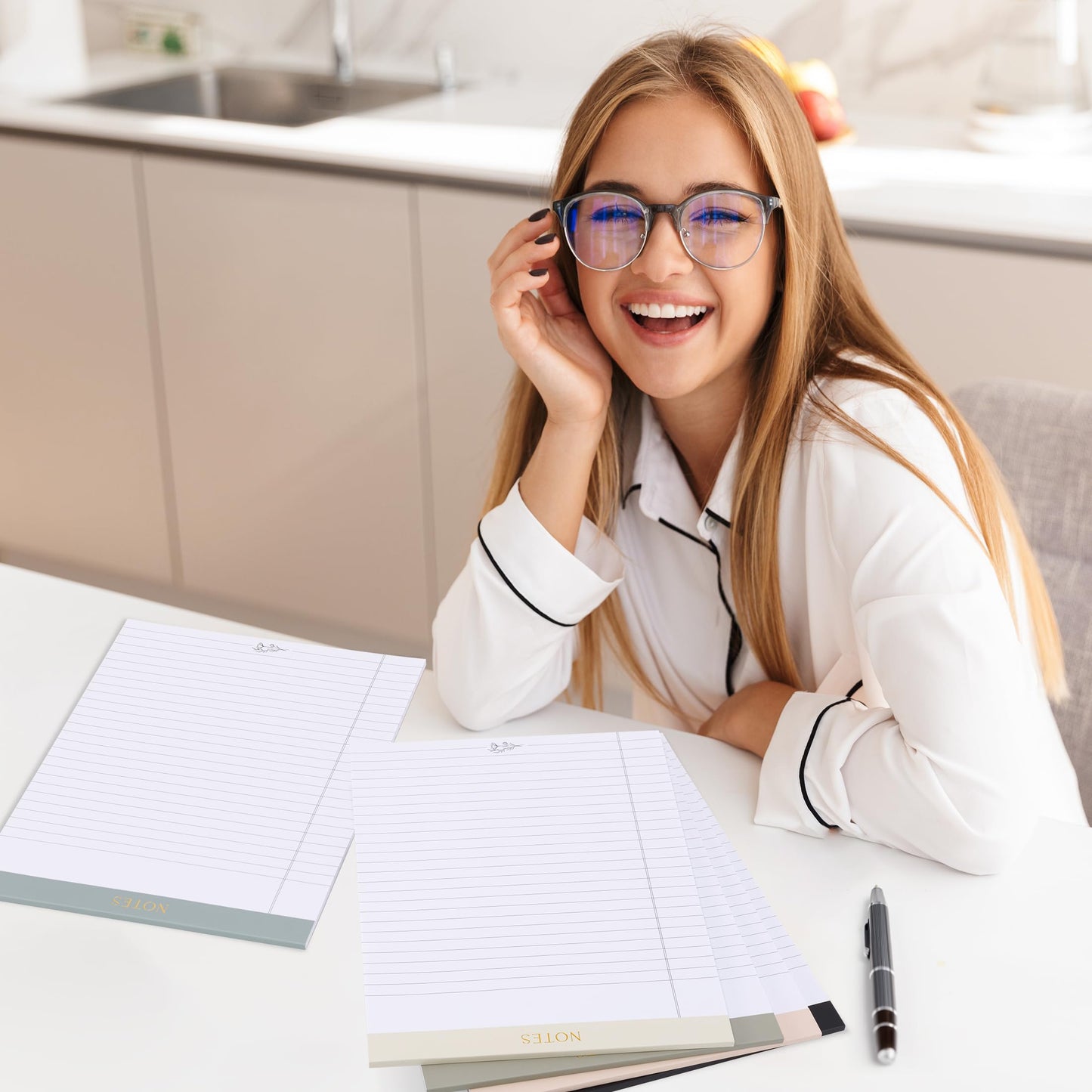 ZICOTO Aesthetic Note Pads Set Of 5 - Quality 8.5 x 11 inch Lined Legal Pads For Women Or Men - The Perfect Writing Notepads and Office Desk Supplies to Easily Organize Your To-Do Lists