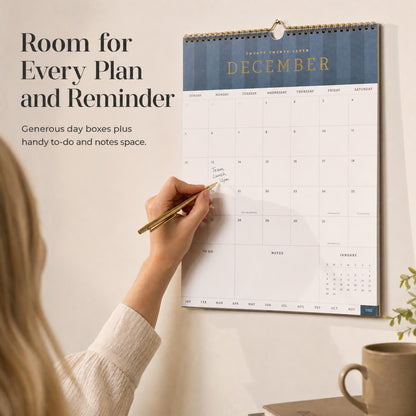 Aesthetic 2026-2027 Wall Calendar - Runs from June 2026 Until December 2027 - The Perfect Modern Calendar Planner for Easy Organizing