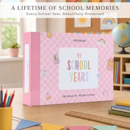 School Memory Book Scrapbook for Kids - Back to School Keepsake Album