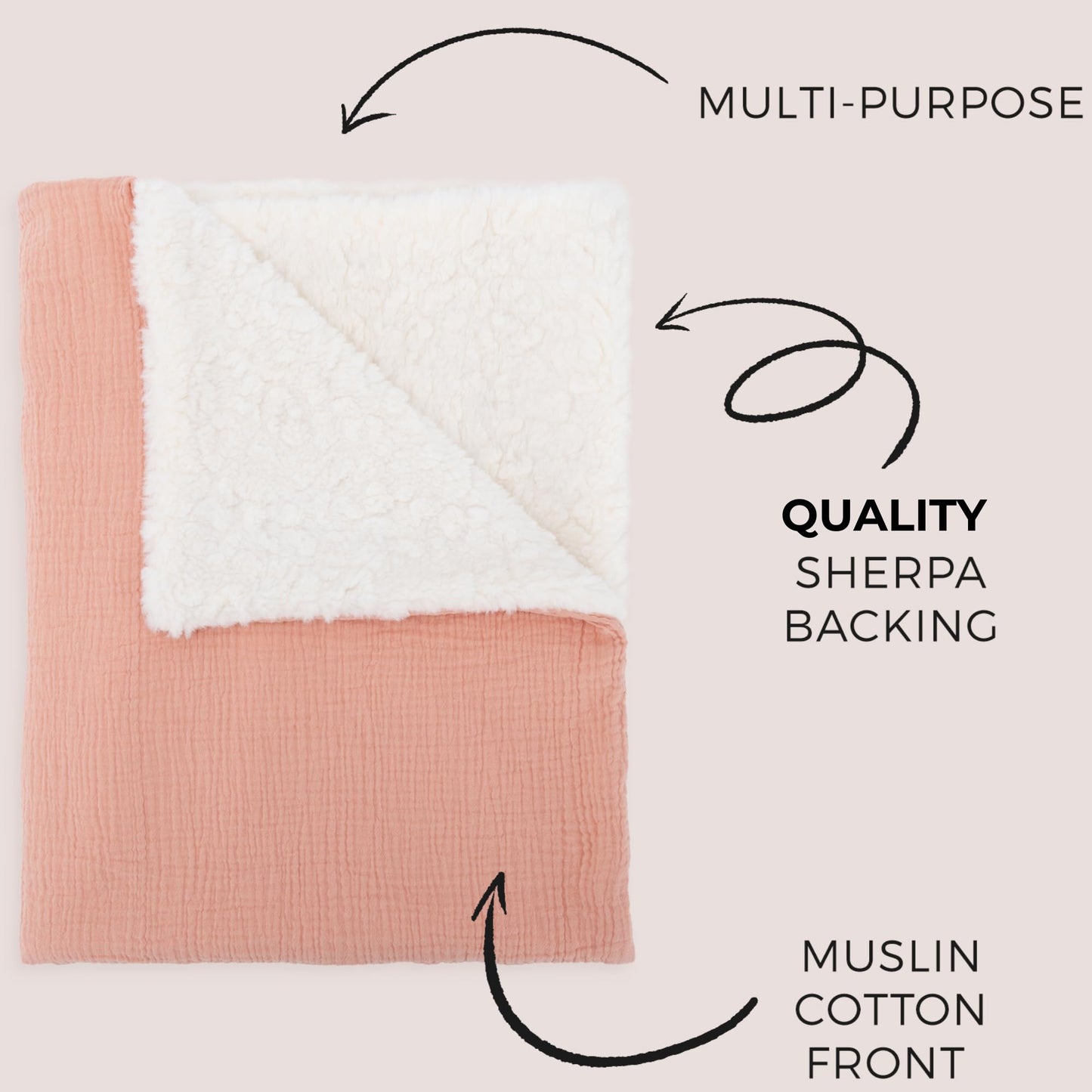Soft Muslin Cotton Baby Blanket - Breathable and Lightweight Blanket Keeps Your Newborn Baby Girl Or Boy Cozy and Warm - Perfectly Sized for Any Stroller or Car Seat