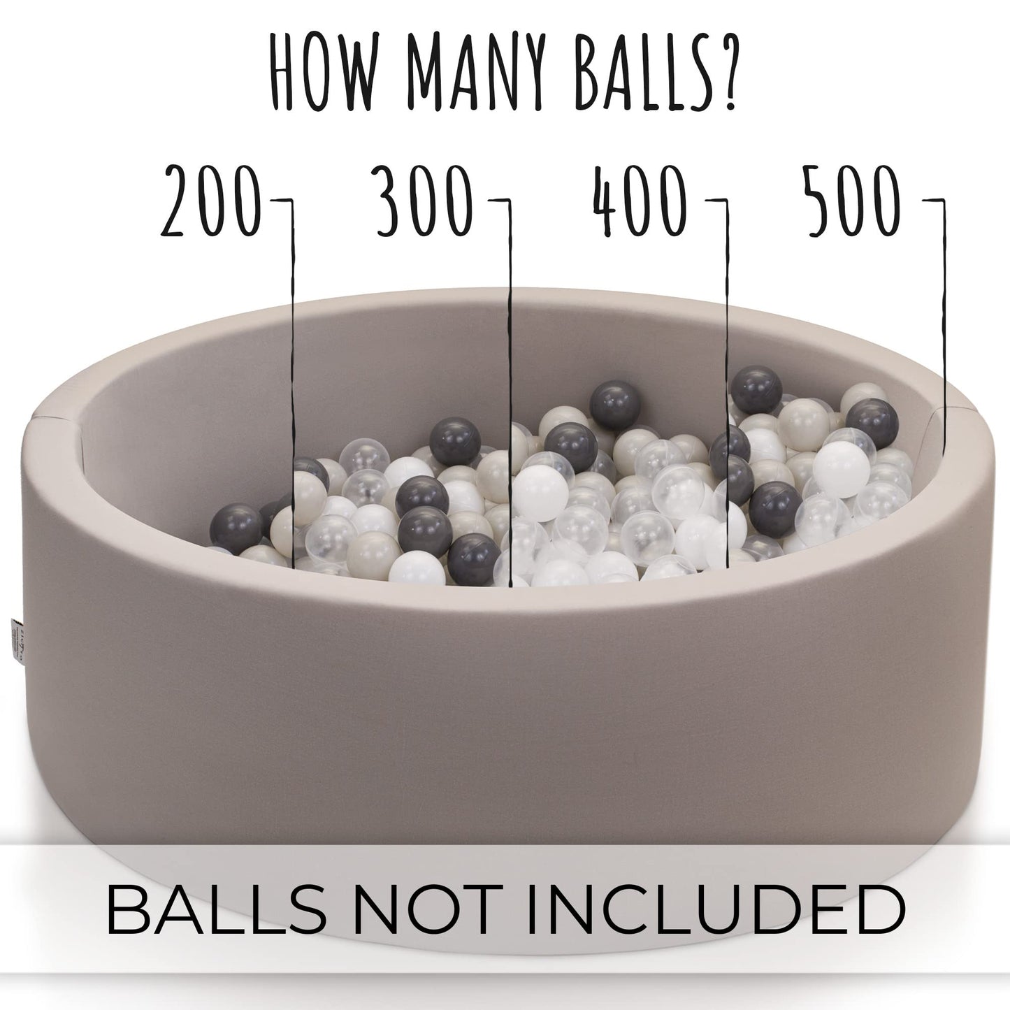 Large Foam Ball Pit for Toddlers - This Stylish Ball Pit Creates a Fun and Safe Play Area for Your Kids & Babies - Soft Ballpit That Fits Nicely with Any Decor - Balls not Incl.