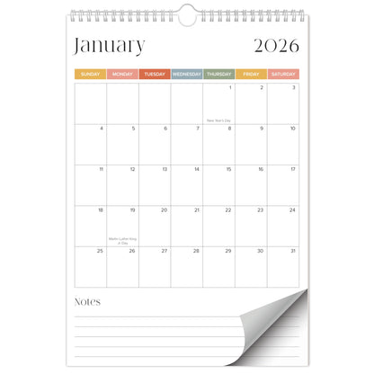 Beautiful 2026 Wall Calendar - Runs from January 2026 until July 2027 - Large 15" x 10" Office Wall Calendar for Easy Organizing