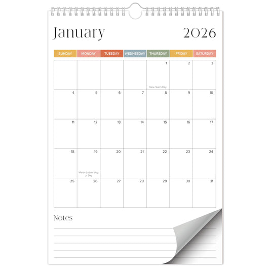 Beautiful 2026 Wall Calendar - Runs from January 2026 until July 2027 - Large 15" x 10" Office Wall Calendar for Easy Organizing