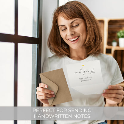 Beautiful Thank You Cards Set of 30 With Envelopes and Stickers - Modern Blank Cards For Personalized Notes - Perfect Bulk Stationary Set For All Occasions incl. Weddings, Business & Baby Showers