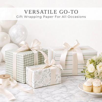 ZICOTO Beautiful Gift Wrapping Paper Rolls for All Occasions - Set of 3