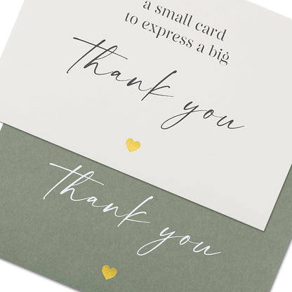 Beautiful Thank You Cards Set of 30 With Envelopes and Stickers - Modern Blank Cards For Personalized Notes - Perfect Bulk Stationary Set For All Occasions incl. Weddings, Business & Baby Showers