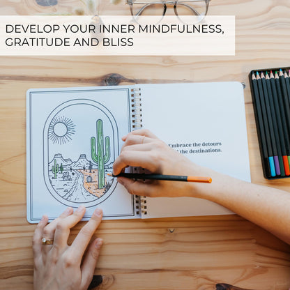 Beautiful Adult Coloring Book Set of 2 for Relaxation - Inspirational Adventures and Landmarks Scenery for The Spirit of Wanderlust - Perfect Stress-Relieving Gift for Women (Journeys & Cities, 2)