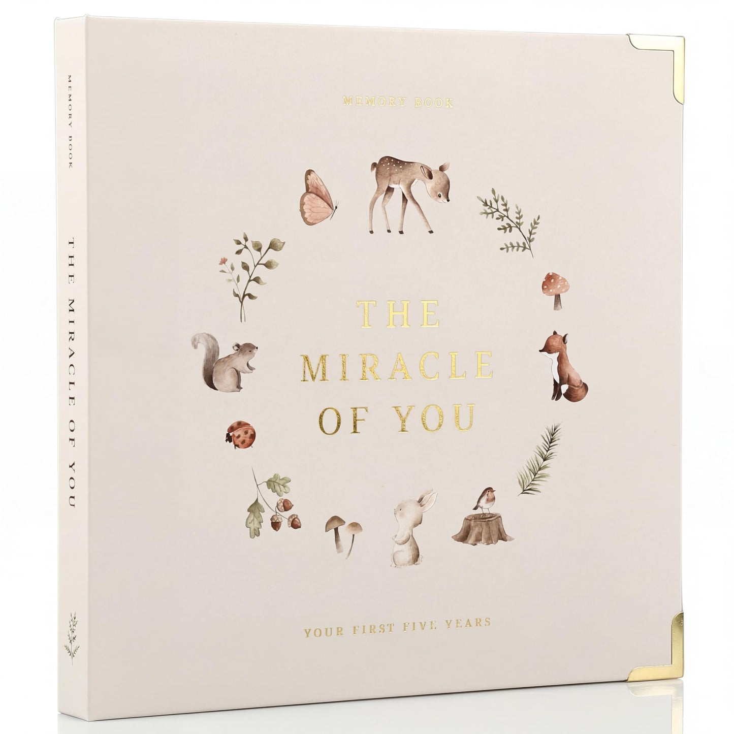 Keepsake Baby Memory Book for Boys and Girls – Timeless First 5 Year Baby Book – Neutral Journal Scrapbook or Photo Album - Record a Milestone for Every Event from Birth to Age 5