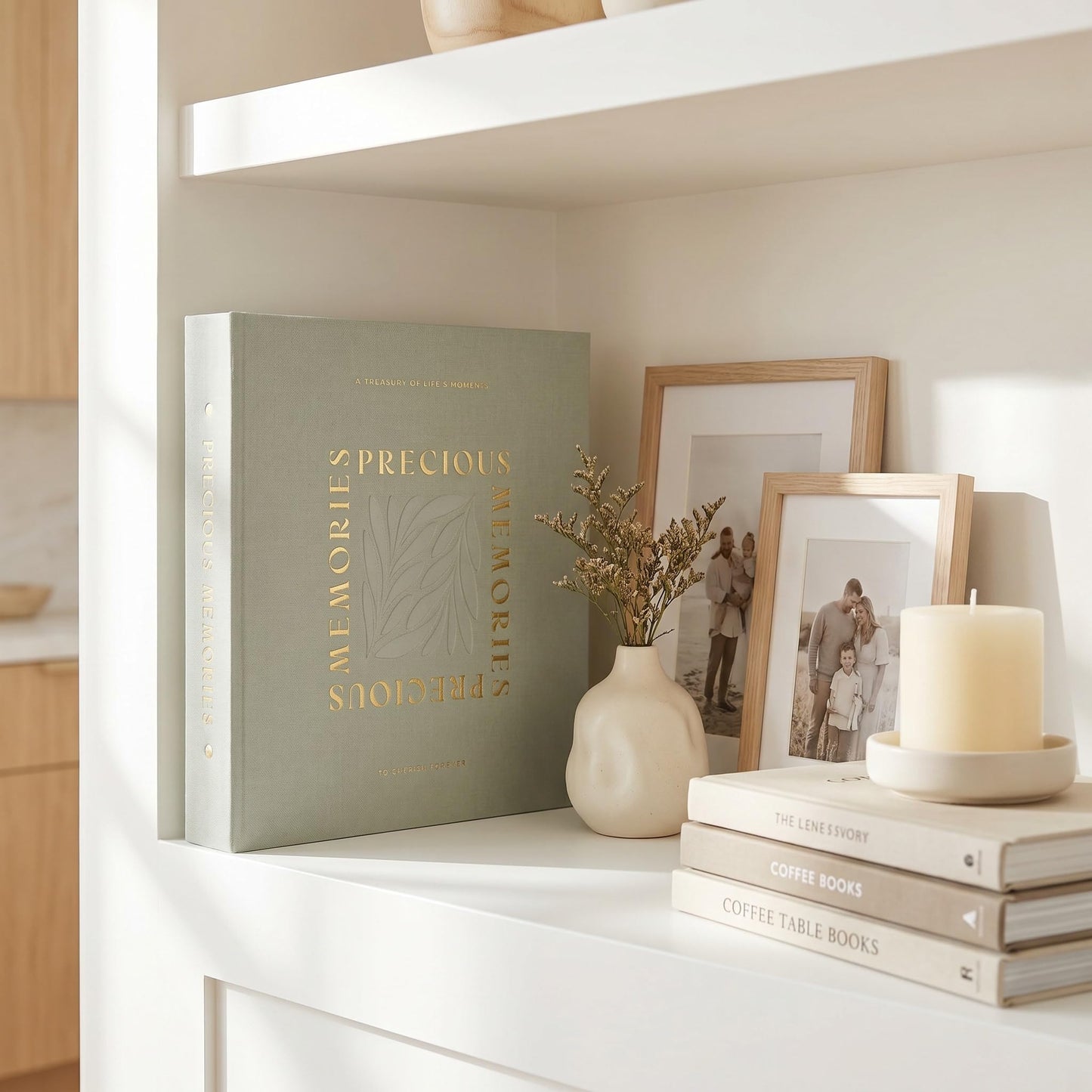 Beautiful Linen Photo Album For 4x6 Photos - Safely Holds Up To 500 Pictures of Unique Memories - The Perfect Big Photo Book To Store All Pictures of Treasured Family, Baby or Wedding Moments