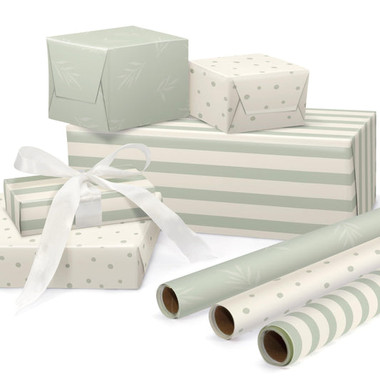 ZICOTO Beautiful Gift Wrapping Paper Rolls for All Occasions - Set of 3 Quality Rolls For Wedding, Birthday, Baby Shower & Christmas - Add a Touch of Magic to Every Gift You Wrap - 17 x 120 in