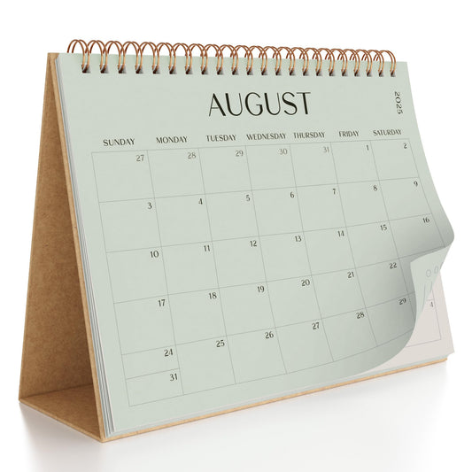 Aesthetic Desk Calendar 2025-2026 - Runs from June 2025 until December 2026 - Beautiful Small 25-26 Flip Desktop Calendar for Easy Organizing