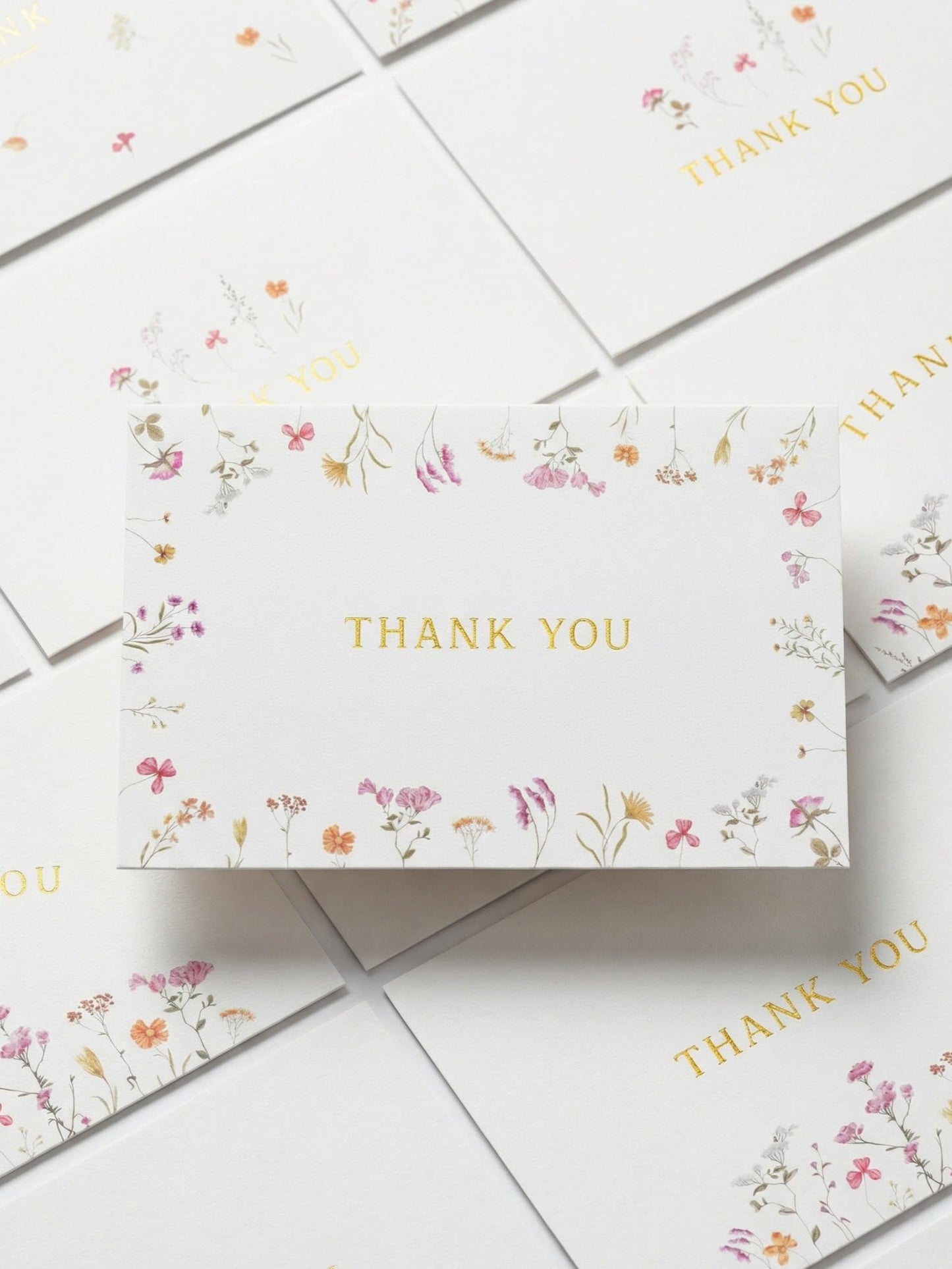 Beautiful Thank You Card Set With Envelopes and Stickers - Set of 20 Elegant Blank Cards For Personalized Notes - Perfect Bulk Stationary Set For All Occasions incl. Weddings, Business & Baby Showers