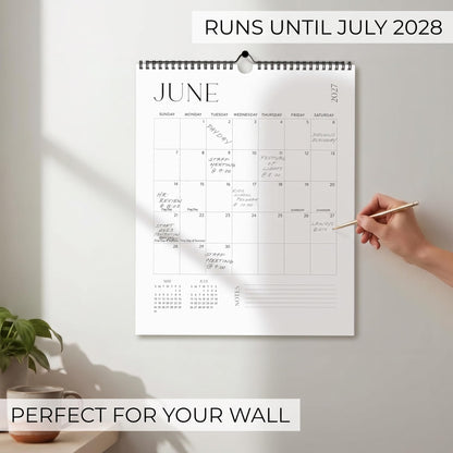 Beautiful 2026-2027 Wall Calendar - Runs from January 2027 until July 2028