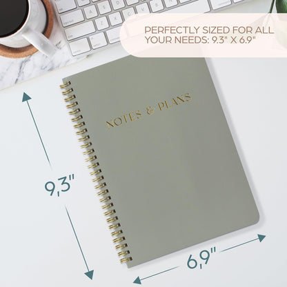 Beautiful Daily Planner And Notebook With Hourly Schedule - Aesthetic Spiral To do List Notepad to Easily Organize Your Tasks And Appointments - Stylish Book And School Or Office Supplies For Women