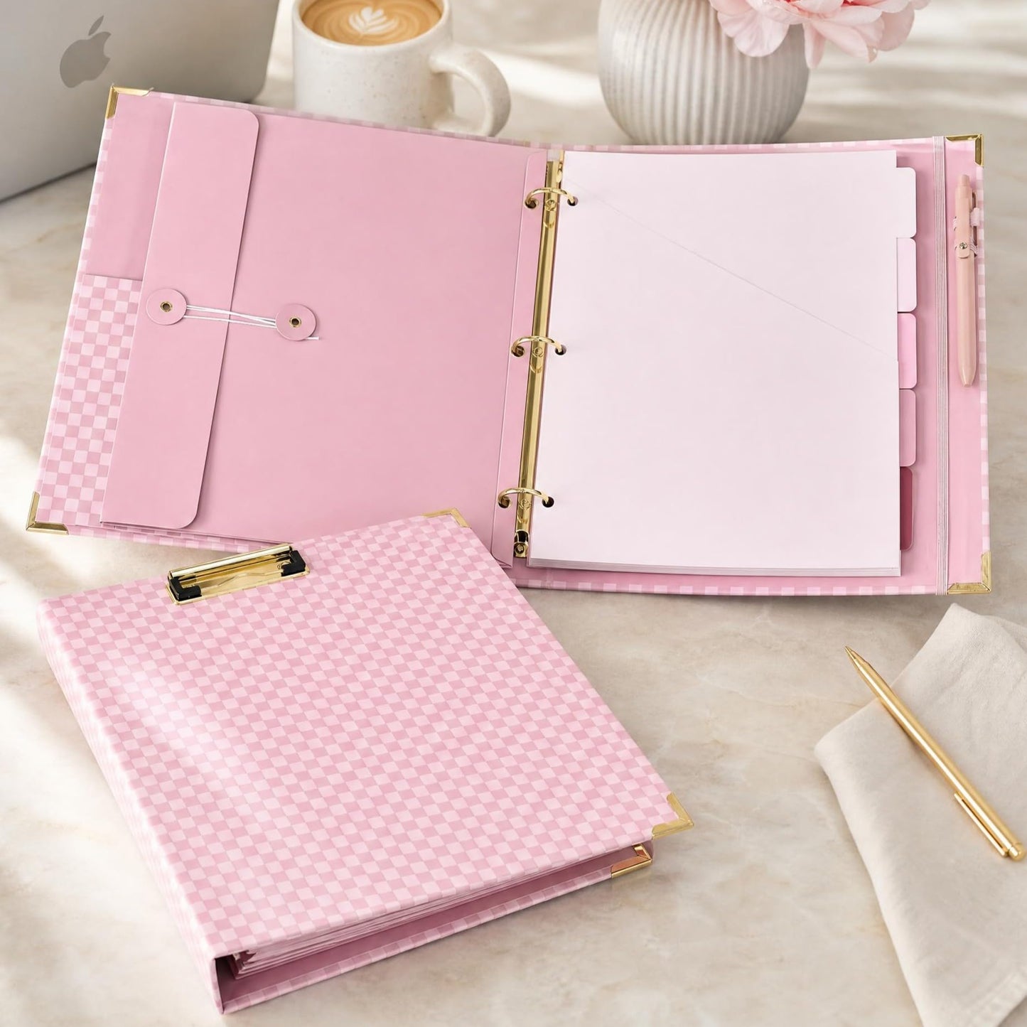 ZICOTO Elegant Clipboard Binder with Dividers - Professional Document Portfolio Notepad for Office, School, Home - with Tabs and File Folder for Easy Organization