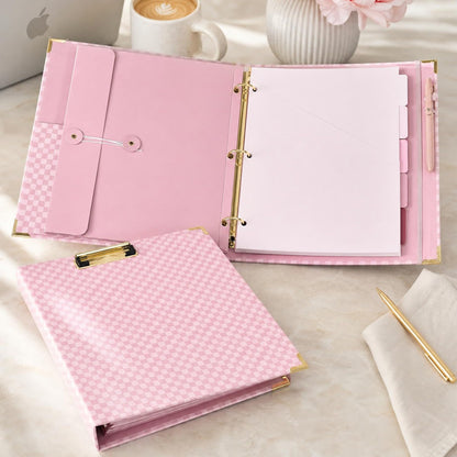 ZICOTO Elegant Clipboard Binder with Dividers - Professional Document Portfolio Notepad for Office, School, Home - with Tabs and File Folder for Easy Organization