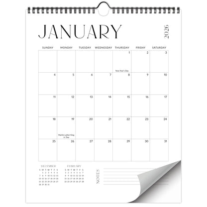 Beautiful 2026 Wall Calendar - Runs from January 2026 until July 2027 - Large 14.5" x 11.5" Office Wall Calendar for Easy Organizing