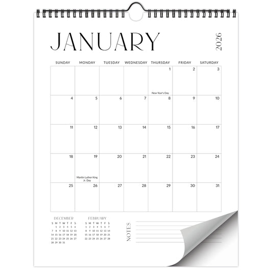 Beautiful 2026 Wall Calendar - Runs from January 2026 until July 2027 - Large 14.5" x 11.5" Office Wall Calendar for Easy Organizing