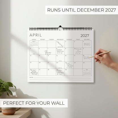 Beautiful 2026-2027 Wall Calendar - Runs from June 2026 until December 2027 - Large 14.5" x 11.5" Office Wall Calendar for Easy Organizing