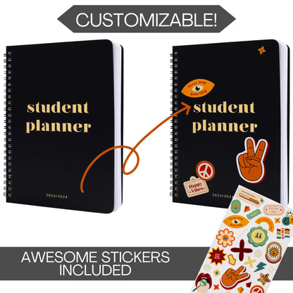 Simplified 2023-2024 Student Planner To Stay Organized - A Beautiful 8.5" x 5.5" Planner for Middle and High School Students with Weekly & Monthly Spreads For The 23-24 Academic Year