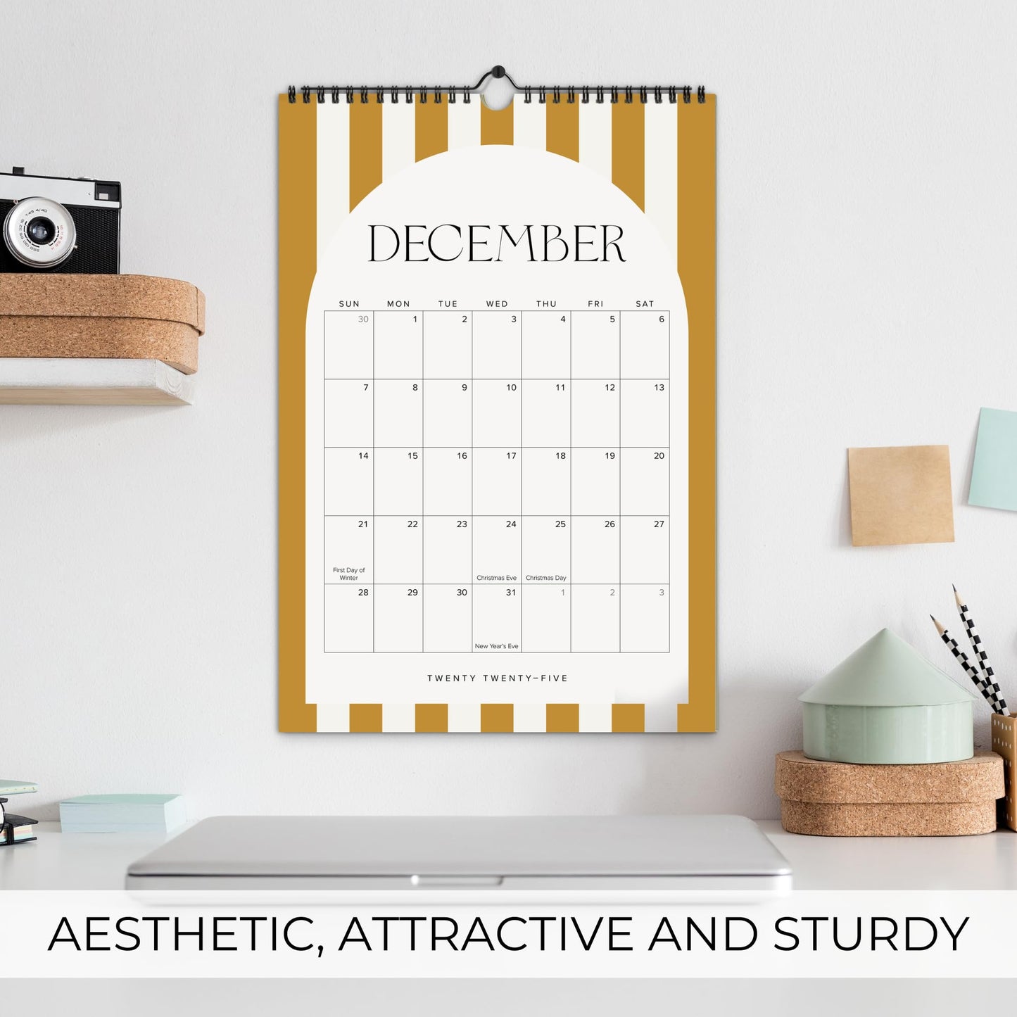 Aesthetic 2025-2026 Wall Calendar - Runs from May 2025 Until December 2026 - The Perfect Modern Calendar Planner for Easy Organizing