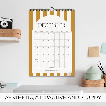 Aesthetic 2025-2026 Wall Calendar - Runs from May 2025 Until December 2026 - The Perfect Modern Calendar Planner for Easy Organizing