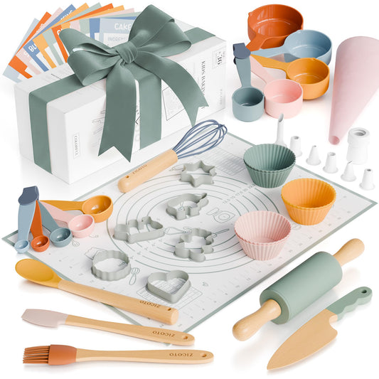 Kid Safe Cooking Tools - Kids Baking Set Gift for Girls