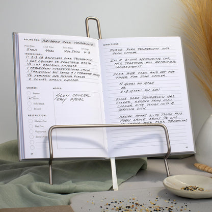 ZICOTO Aesthetic Blank Recipe Book with Waterproof Cover - The Perfect Recipe Notebook To Write In Your Own Recipes - Beautiful Blank Cookbook to Organize Your Recipes