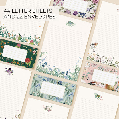 Beautiful Stationery Set with Envelopes - Premium-Quality, No-Bleed Lined Letter Writing Paper with Elegant Floral Designs - Cute Stationary Supplies Kit for Women & Personalized Gift for Loved Ones