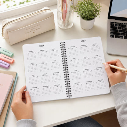 Aesthetic 2027 Student Planner To Stay Organized - A Beautiful 8.5" x 6.1" Planner for Middle and High School Students with Weekly & Monthly Spreads For The 26-27 Academic Year
