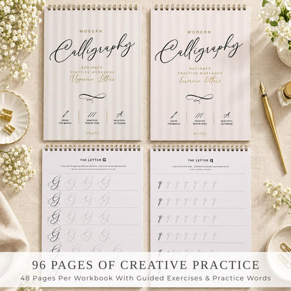 Beautiful Cursive Handwriting Workbook for Adults - Set of 2 Practice Books