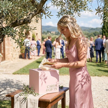 ZICOTO Elegant Wedding Card Box for a Beautiful Reception Gift Table – Lovely Card Box for Wedding, Graduation and Celebration Decor – Charming Envelope Gift Box