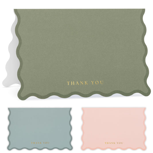 Beautiful Thank You Cards Set of 30 With Envelopes and Stickers - Elegant Blank Cards For Personalized Notes - Perfect Bulk Stationary Set For All Occasions incl. Weddings, Business & Baby Showers