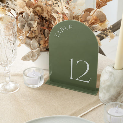 Beautiful Gold Wedding Table Numbers with Stands - Elegant Double Sided 5x7 inch Acrylic Signs Numbered 1-15 - The Perfect Decor for Your Wedding Reception Or Events