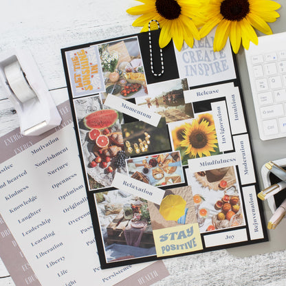 Inspirational Vision Board Book - A Complete Supplies Kit to Unleash Your Dreams/Goals with Motivational Pictures, Quotes & Clip Art - Perfect Magazine for Achieving Success in All Areas of Your Life