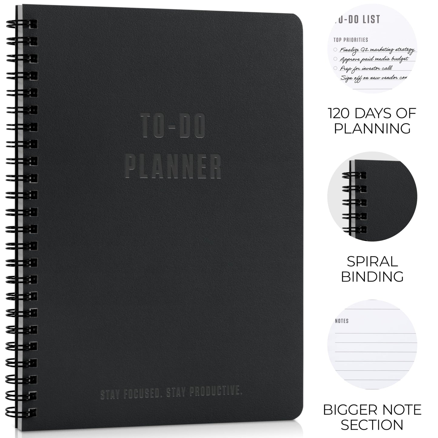 ZICOTO Aesthetic To Do List Notebook For Work or Home - Simple Daily Planner to Easily Organize Your Tasks And Boost Productivity - Stylish Undated Organizer Supplies For Women and Men