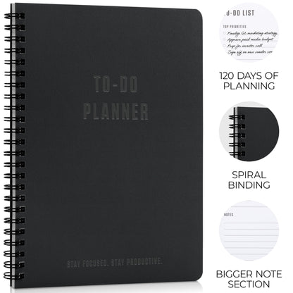 ZICOTO Aesthetic To Do List Notebook For Work or Home - Simple Daily Planner to Easily Organize Your Tasks And Boost Productivity - Stylish Undated Organizer Supplies For Women and Men