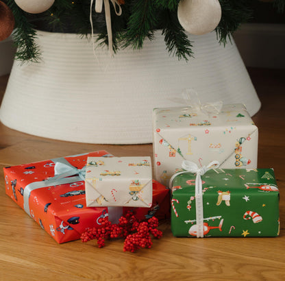 ZICOTO Beautiful Christmas Wrapping Paper Roll Set - Cute Set of 3 Quality Rolls With Lovely Designs for Girls and Boys Gifts- Add a Touch of Magic to Every Kids Gift You Wrap - 17 x 120 in